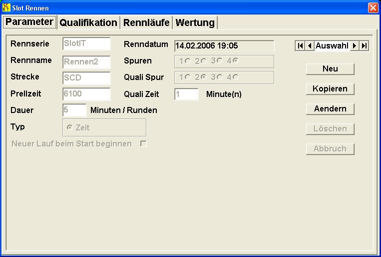 Slotrennen durchf�hren