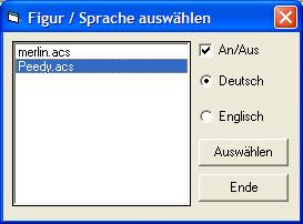 Sprachauswahl von SCRaceTime